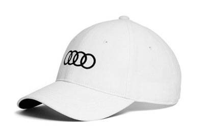 Бейсболка Audi Rings Unisex Baseball Сap, Біла