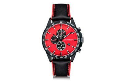 Чоловічий наручний годинник-хронограф Audi Sport Chronograph, Mens, червоний / чорний