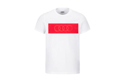 Чоловіча футболка Audi T-Shirt Ringe, L, біла