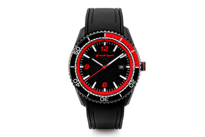 Чоловічий годинник Audi Sport чорний / червоний